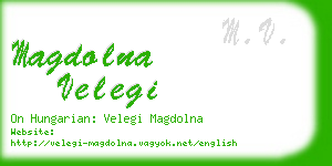 magdolna velegi business card